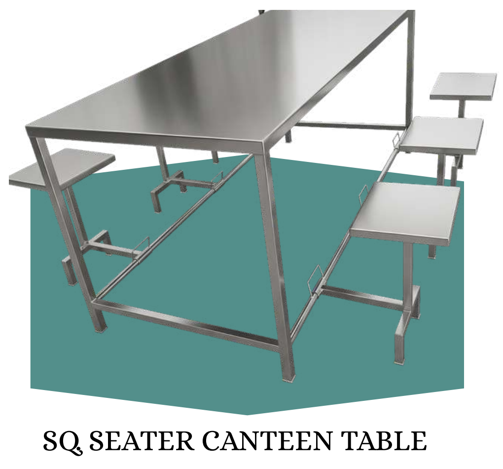 Square Seater Canteen Table